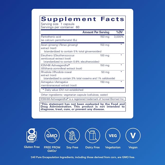 Pure Encapsulations Phyto-ADR | Vegetarian Adrenal Support Formula* | 60 Capsules