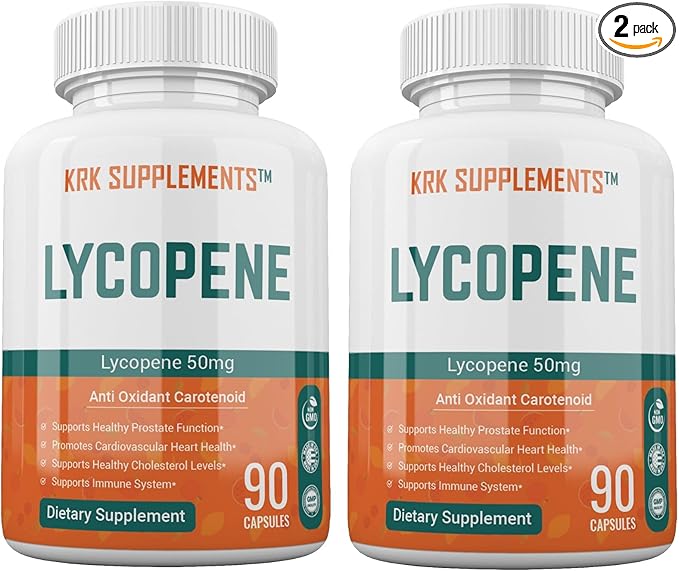 2 Bottles Lycopene 50mg 180 Total Capsules