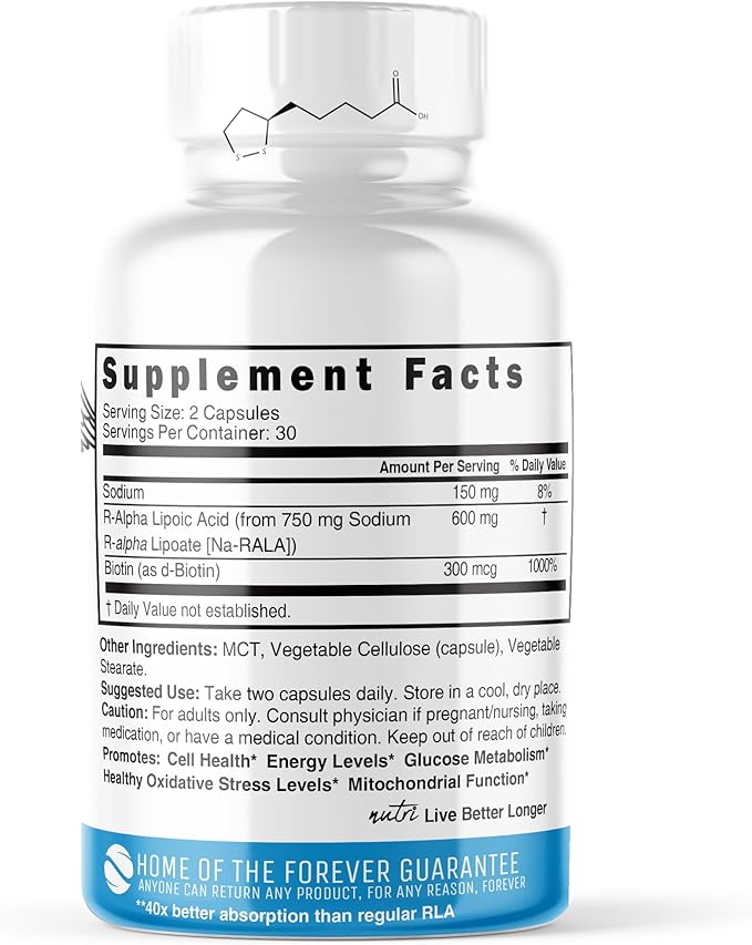Nature's Fusions Dihydroberberine 200mg (60 Capsules) - R Alpha Lipoic Acid 600mg (60 Capsules) Bundle