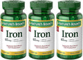 Nature's Bounty Iron 65 mg, 3 Bottles (100 Count)