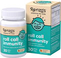 Renzo's Roll Call Immunity - Dissolvable Kids Immune Support Supplement with IMMUSE Postbiotic, Sugar-Free Kids Vitamins, 30 Orange-Flavored Melty Tabs