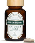 Greenworks Nature's Rest Melatonin-Free Sleep Aid, Organic Herbal Blend with Ashwagandha, Valerian, Chamomile & Passionflower, Non-Habit Forming Vegan Capsules for Restful Sleep, 60 Count