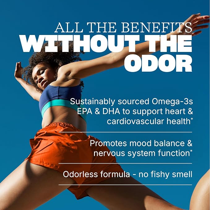 Swisse Wild Fish Oil Omega 3 Supplements for Women and Men 1000 mg Softgels | EPA DHA Fish Oil Supplements | Odorless - Helps Support Brain, Eye and Heart Health | 400 Softgel Pills