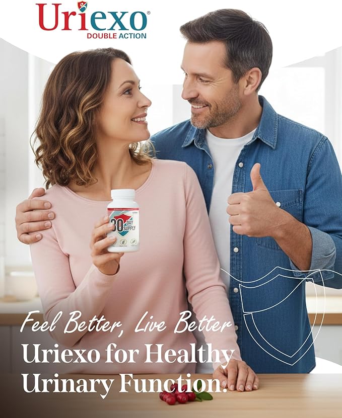 Uriexo Double Action Support Cranberry Pills - Urinary Tract Health Supplement with 36mg Proanthocyanidins PACs & 2000mg D-Mannose, Capsules for Men & Women, Non-Antibiotic Formula, 30 Day Supply