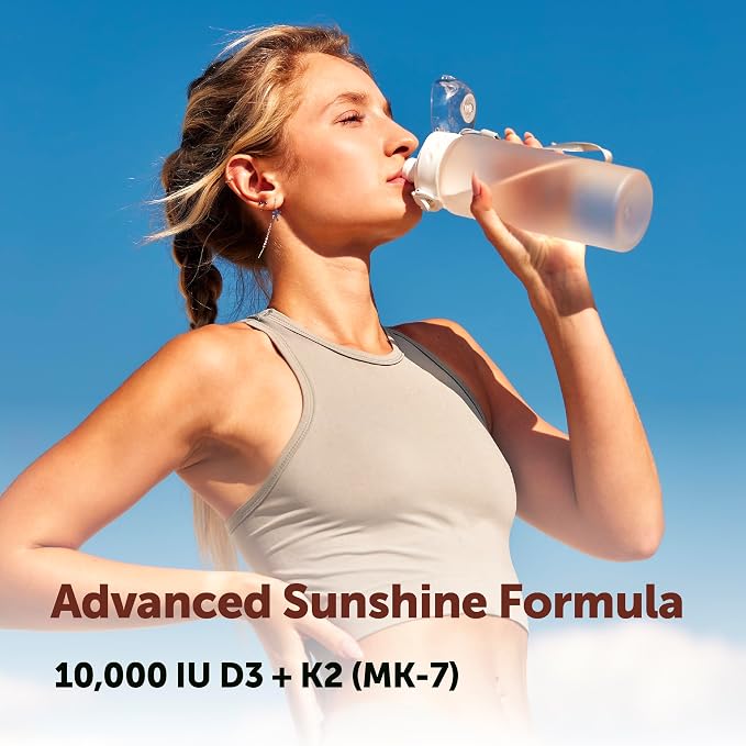 Micro Ingredients Vitamin D3 10,000 IU + K2 MK-7 200 mcg Per Serving, 90 Softgels | Extra Strength* 2-in-1 D3 K2 Supplement | Easy-to-Swallow Softgels Made with Coconut Oil | Non-GMO, Gluten Free