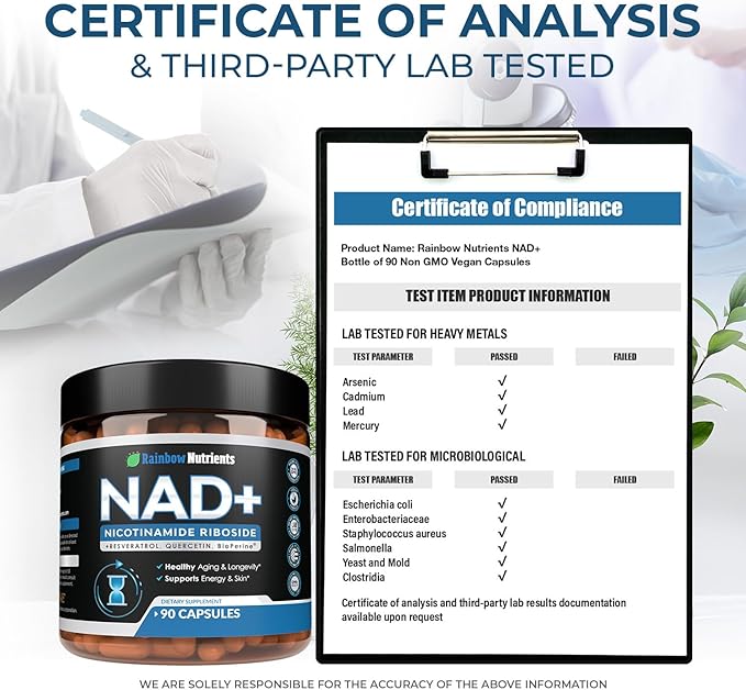 2010 MG NAD+ Supplement- Nicotinamide Riboside, Resveratrol, Quercetin & BioPerine® (High Absorption)- Natural NAD Booster for Anti-Aging, Cellular Energy, Skin- For Women & Men- 90 V Capsules