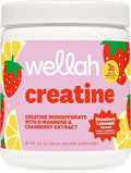Wellah Creatine for Women - Creatine Monohydrate with Dandelion & Cranberry Extract (50 Servings, Strawberry Lemonade)