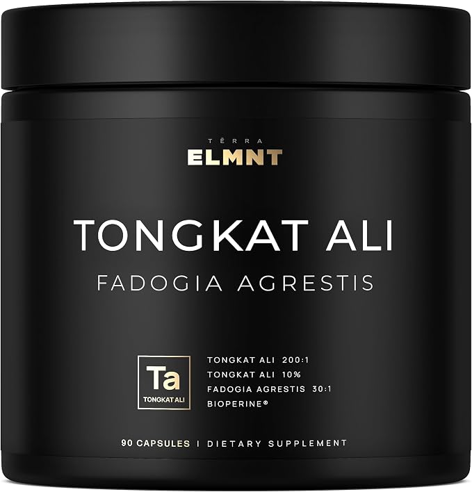 200x Strength Tongkat Ali for Men w. Fadogia Agrestis Extract - 10% Eurycomanone Longjack Highest Potency Fadogia Agrestis Tongkat Ali Supplement - Muscle Growth & Test Booster Pills for Men