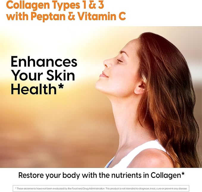 Doctor's Best Collagen Peptides Types 1 and 3 - Collagen Supplement for Women & Men, 30mg Vitamin C & 3g Protein per 3-Tablet Serving, Supports Hair, Skin, Nails, & Bones, Non GMO- 540 Tablets