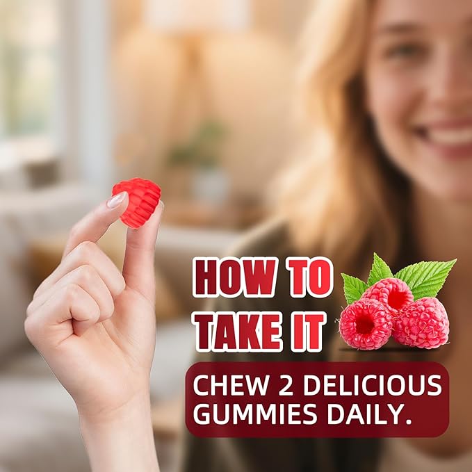 Magnesium Glycinate Gummies 600mg, Zzz & Relaxation, High Absorption, Raspberry Flavor, 60 Count, Supports Muscles, Bones & Energy, Vegan, Sugar Free