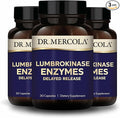Dr. Mercola Lumbrokinase Enzymes - Delayed Release Formula - Dietary Supplement for Cardiovascular & Energy Support - Non-GMO, Gluten-Free & Soy-Free - 30 Capsules (30 Servings), 3 Pack