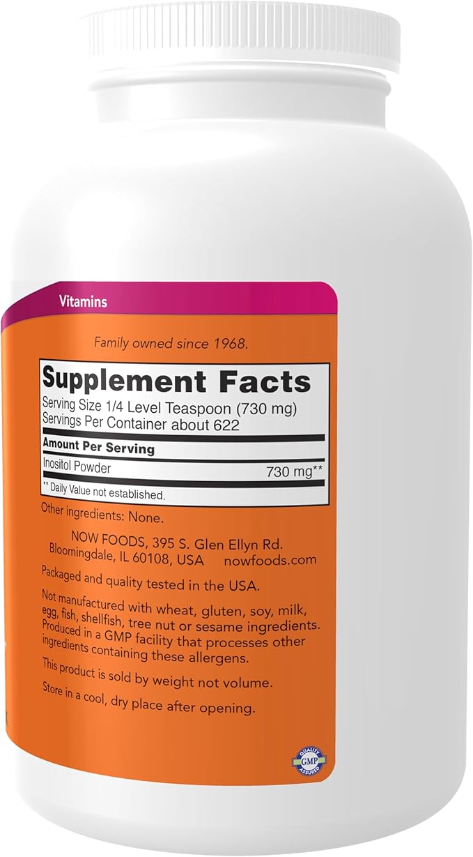 NOW Foods Supplements, Inositol Powder, Neurotransmitter Signaling*, Cellular Health*, 1-Pound