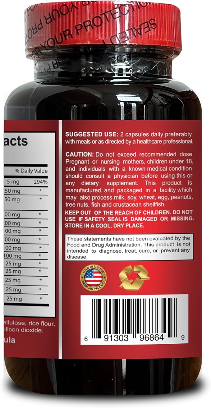 Natural URIC Acid Formula - Uric Acid Advanced Formula, Uric Acid Flush, Tart Cherry Extract Capsules, Immunity Support, Milk Thistle - 1 Bottle