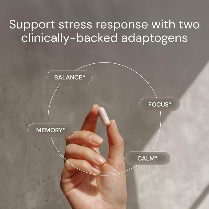 Blueprint Bryan Johnson Ashwagandha & Rhodiola Supplement – 120mg Ashwagandha + Rhodiola Root – Daily Adaptogen Capsules for Stress Support, Mood Balance, Energy & Focus – 30 Vegan Capsules