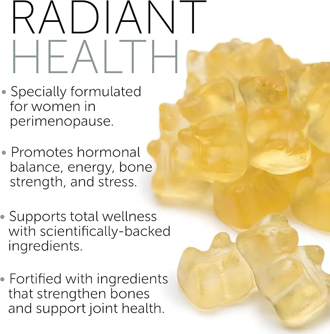 Perimenopause Supplements Women | Premenopausal Gummy Vitamins | Relief for Hormonal Balance & Mood Swings | Supports Menstrual Cycle Regulation | 60 Vegan Gummies