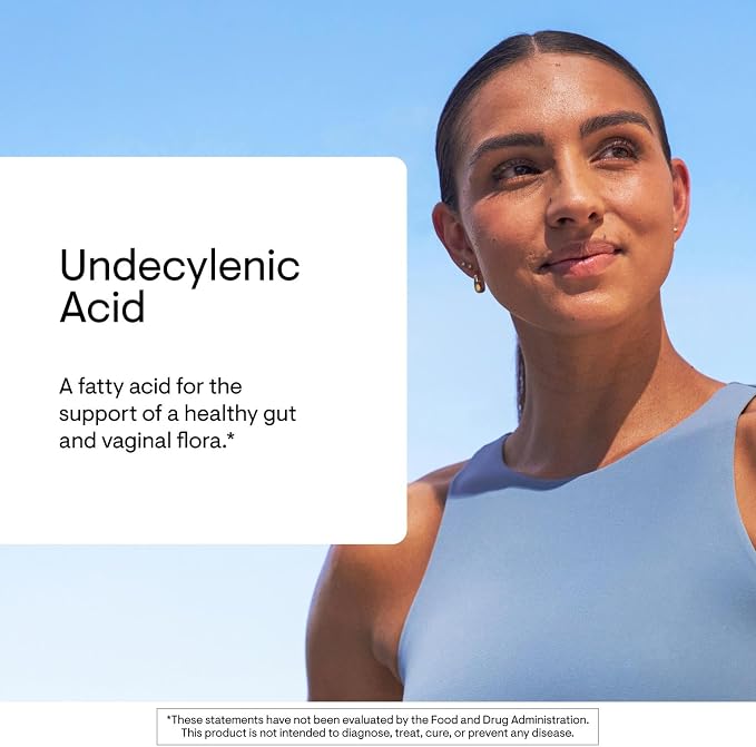 THORNE - Undecylenic Acid - Fatty Acid Support for a Healthy Balance of Gut & Vaginal Flora - Promotes Optimal GI Tract Function* - Gluten, Dairy & Soy-Free - 250 Softgels