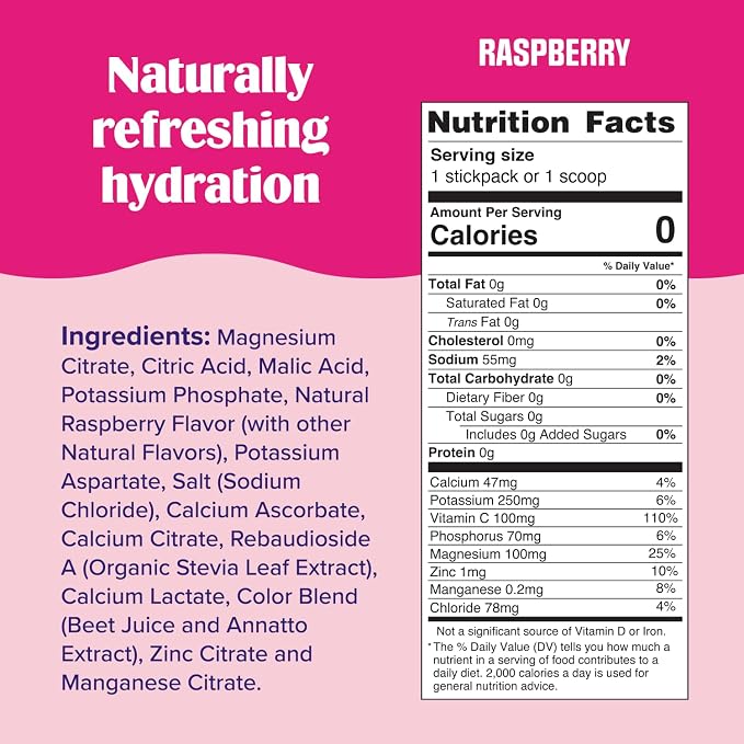 Ultima Replenisher Daily Electrolyte Powder Drink Mix, 90-Serving Canister | Zero Sugar Raspberry Hydration Powder with 6 Electrolytes & Minerals - Sugar Free, Plant-Based & Keto Friendly
