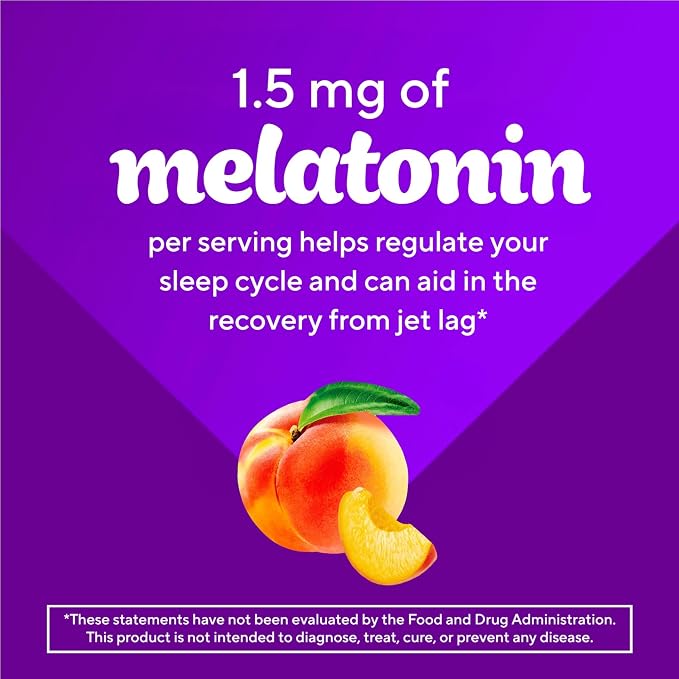 Vitafusion Kids Melatonin Gummy Supplements,Tropical Peach Flavored Sleep Support Supplements (1),50 Count (Pack of 2)
