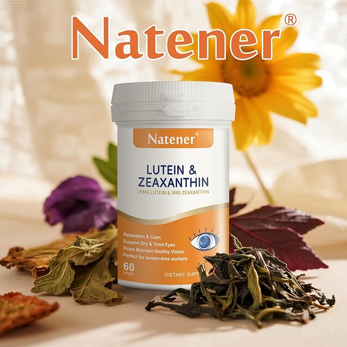 14 in 1 Eye Vitamins, 25mg Lutein, 5mg Zeaxanthin, 24mg Astaxanthin, 800mg Omega-3 & 100mg L-Theanine, Supports Eye Health, Moisture and Comfort*