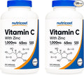 Nutricost Vitamin C with Zinc Capsules, 120 Servings (2 Pack) - 1000mg Vitamin C, 45mg Zinc, Non-GMO, Gluten Free Vitamin C Supplement