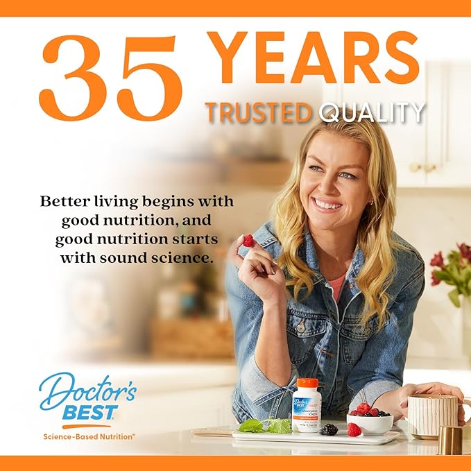 Doctor's Best Curcumin From Turmeric Root with C3 Complex & BioPerine, Benefit the Joints by Helping to Neutralize Free Radicals, Non-GMO, Gluten Free, Soy Free, Joint Support, 1000 mg, 120 Tablets
