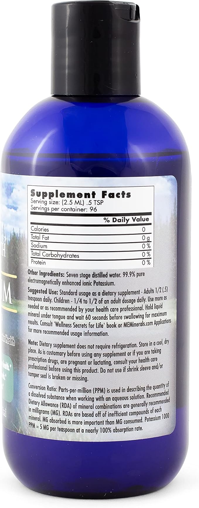 Mother Earth Minerals Ionic Liquid Potassium Supplement – High Absorption Angstrom Potassium Mineral Drops for Electrolyte Balance, Hydration, Nerve & Muscle Support, 8 oz