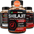 Pure Himalayan Shilajit Capsules Supplement (2,010mg + Absorption Enhancer+50% Fulvic Acid) Natural 30:1 Shilajit with 85+ Trace Minerals for Energy, Performance, Immune Support| Non GMO| 120 Pills