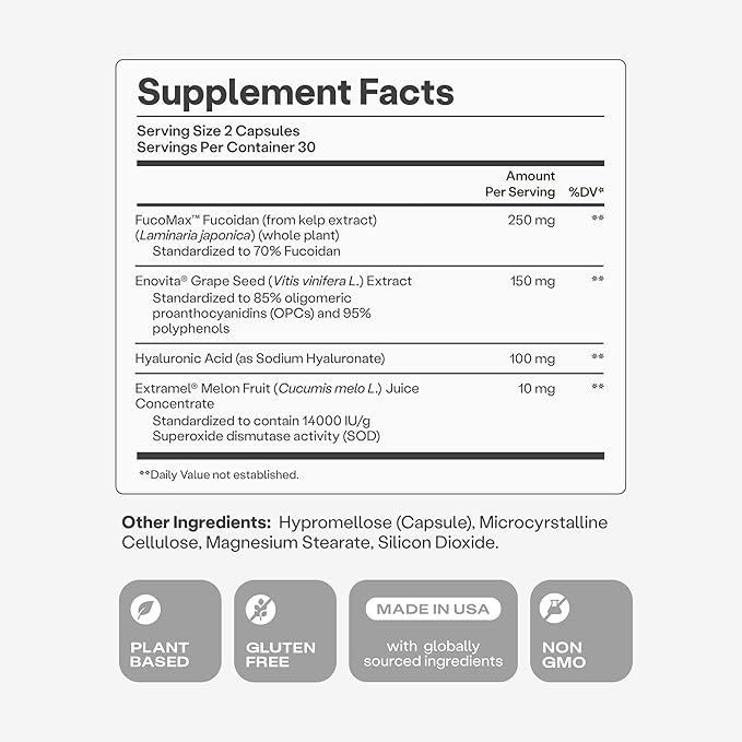 Humann Cardiovascular Health Daily, 4-in-1 Vascular & Blood Pressure Support, Grape Seed Extract Capsules & Hyaluronic Acid Circulation Supplements, Plant-Based Non-GMO, 60 Capsules