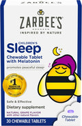 Zarbee's Kids 1mg Melatonin Chewable Tablet, Drug-Free & Effective Sleep Supplement, Easy to Take Natural Grape Flavor Tablets for Children Ages 3 and Up, 30 Count