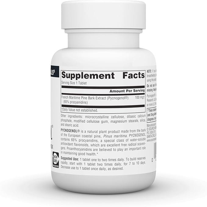 Source Naturals Pycnogenol Proanthocyanidin Complex, 100 mg - 30 Tablets