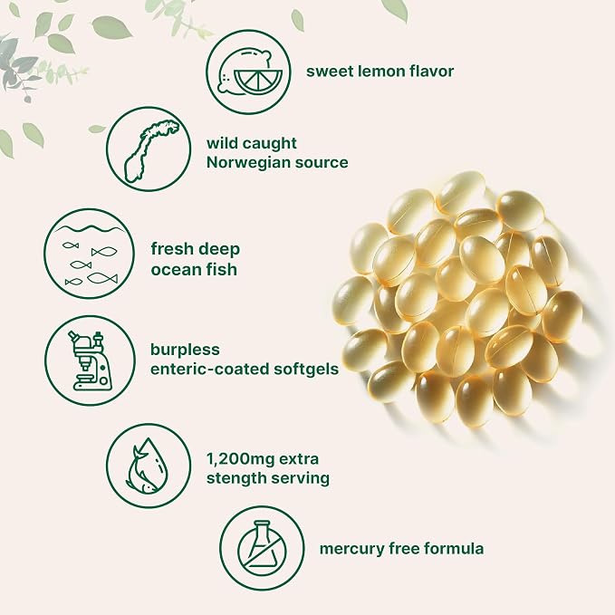 Micro Ingredients Extra Strength Omega 3 Fish Oil Supplements 1,200mg Per Serving, 240 Softgels | Lemon Flavored | Burpless | Essential Fatty Acids | EPA 220mg + DHA 150mg | Deep Sea Fish