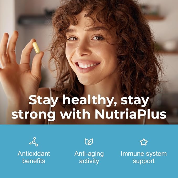 Lifestyles NutriaPlus Antioxidant Supplement - Herbal Immune Support & Multivitamin with Selenium, Vitamin C, Green Tea, Garlic, and More – Made in Canada – 60 Capsules (60 Capsules (Pack of 1))