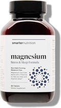 Smarter Nutrition Magnesium Complex - Chelated Magnesium Glycinate with Citrate, Malate and L-Theanine for Sleep, Muscle Relaxation and Stress Support - Non-GMO - 60 Tablets[30DaySupply]
