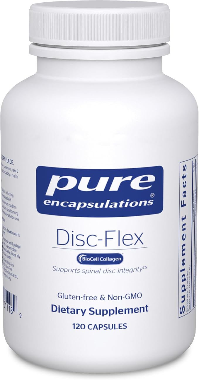 Pure Encapsulations Disc-Flex - Bone & Musculoskeletal Health Dietary Supplement - Supports Spinal Disc Strength & Flexibility* - Vegetarian & Gluten Free - 120 Capsules