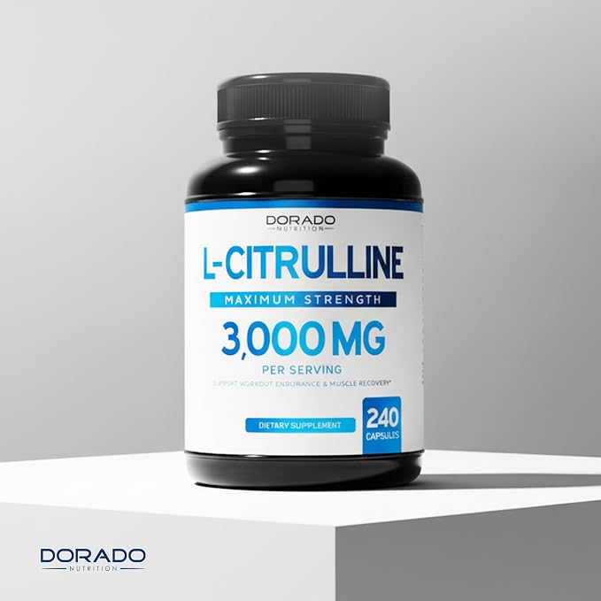 L Citrulline 3000mg Supplement (240 Capsules) Support L Arginine & Nitric Oxide Pills - L-Citrulline For Men & Women - Muscle Recovery & Pump Supplement - 3rd Party Tested, Vegan, Non-GMO - USA Made