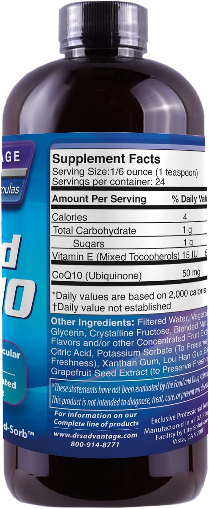 Drs Advantage - Liquid CoQ10 4oz [Health and Beauty]