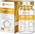 OMOGS NAD+ 300 mg + Trans-Resveratrol 200 mg, Pure NAD Supplement, Max Absorption, Boosting Supplement for DNA Repair, Healthy Aging, Cellular Energy & Longevity, 60 Capsules