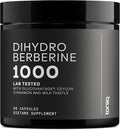 Toniiq Dihydroberberine Supplement - Ultra High Potency 1,000mg Formula with GlucoVantage, 10:1 Ceylon Cinnamon & 50:1 Milk Thistle - Third-Party Lab Tested