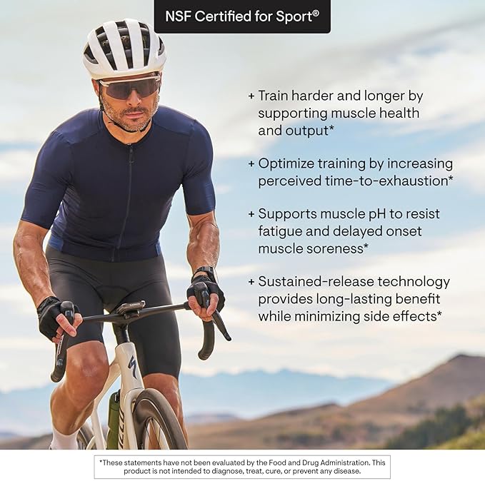 THORNE - Beta Alanine Sustained Release - Supports Muscle Output & Endurance - Helps Reduce Fatigue & Soreness* - Amino Acid Supplement - NSF Certified for Sport - Gluten & Dairy-Free - 120 Tablets