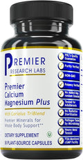 Premier Research Labs Calcium Magnesium Plus - Calcium Magnesium Supplement, Calcium Supplement for Bone Health, with Mushroom Complex - Reishi & Lions Mane - 90 Vegetarian Capsules