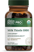 GAIA HERBS PRO Milk Thistle 1000 - Liver Health Support Supplement* - Liver Cell Health Supplement* with Silactive Milk Thistle Fruit Extract - 120 Capsules (30 Servings)