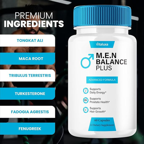 (5 Pack) Men Balance Plus Capsules, MenBalance Supplement Pills with Advanced Max Strength, Triple Action Formula Performance Support Capsulas, Natural Premium Ingredients Menbalanced+ Reviews (300ct)
