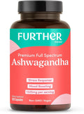 Further Food Organic Ashwagandha Root 1325mg with Black Pepper & Avocado Oil for Mood Boost, Ultra Absorption, Non-GMO, Gluten Free