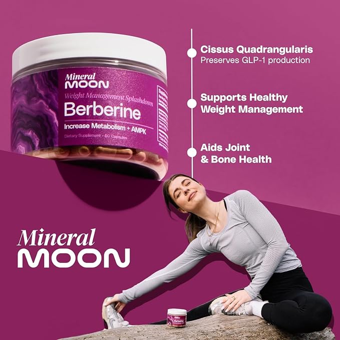 Premium Berberine Supplement Body Composition, 60 Capsules - with Cissus Quadrangularis & Berberine Phytosome - Supports Overall Wellness