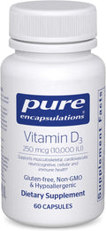 Pure Encapsulations Vitamin D3 250 mcg (10,000 IU) - Supplement to Support Bone, Joint, Breast, Heart, Colon & Immune Health - with Premium Vitamin D - 60 Capsules