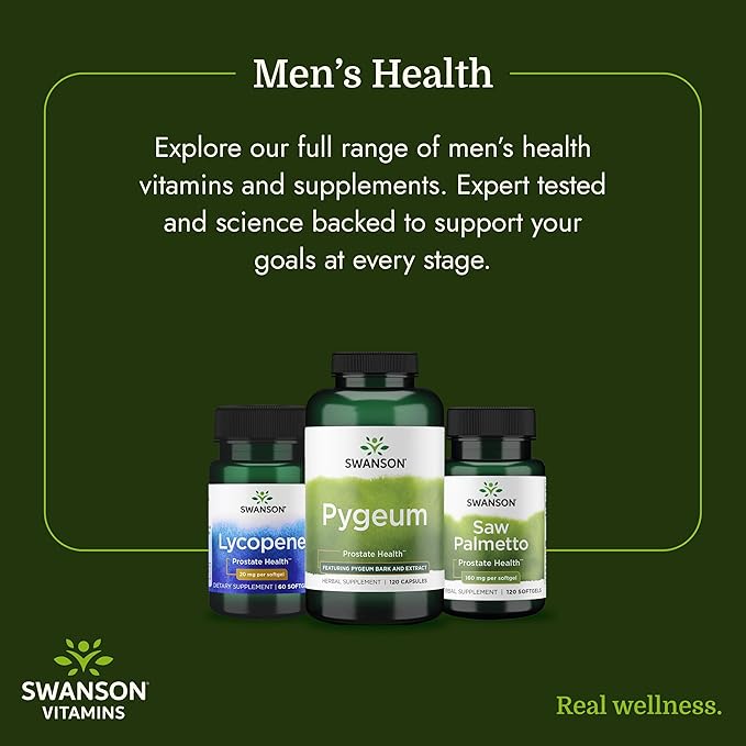 Swanson Saw Palmetto Full Spectrum Herbal Supplement for Men Seeking Prostate, Hair, and Urinary Health Support - 540 mg (250 Vegan Capsules)