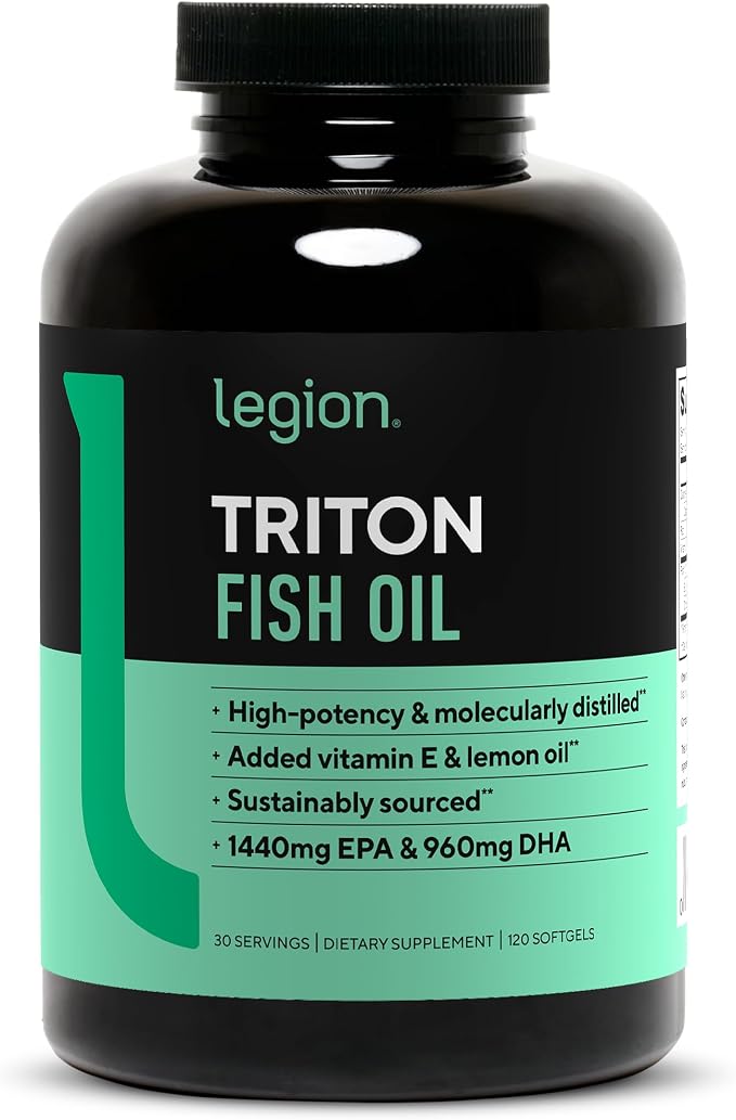 LEGION Women’s Complete Wellness Bundle – Triumph Sport Multivitamin for Women + Vitamin D3 K2 + Triton Triple Strength Omega 3 Fish Oil – Daily Support for Energy, Immunity, Heart & Bone Health