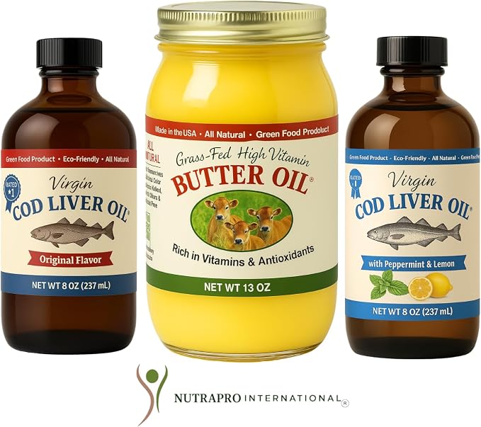 Virgin Cod Liver Oil - 8 Fl oz Natural, Sustainably sourced, Wild Caught & Fresh Tasting. High in Vitamin D, Omega 3 DHA/EPA (Lemon and Peppermint Flavored)