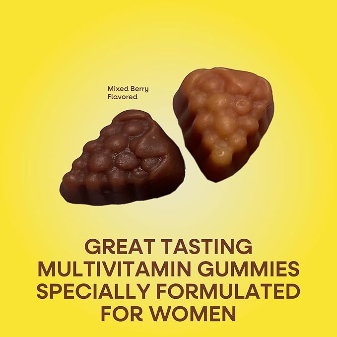 Nature's Way Alive! Women's Daily Gummy Multivitamins, 16 Vitamins & Minerals, Energy Metabolism*, Hair Skin & Nails*, Vegetarian, Mixed Berry Flavored, 130 Gummies (Packaging May Vary)