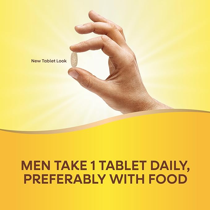 Nature’s Way Alive! Men’s 50+ Complete Multivitamin, Supports Multiple Body Systems*, Supports Cellular Energy*, High Potency B-Vitamins, Gluten-Free, 130 Tablets (Packaging May Vary)
